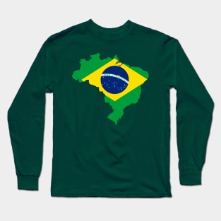 Brasil Flag Long Sleeve T-Shirt